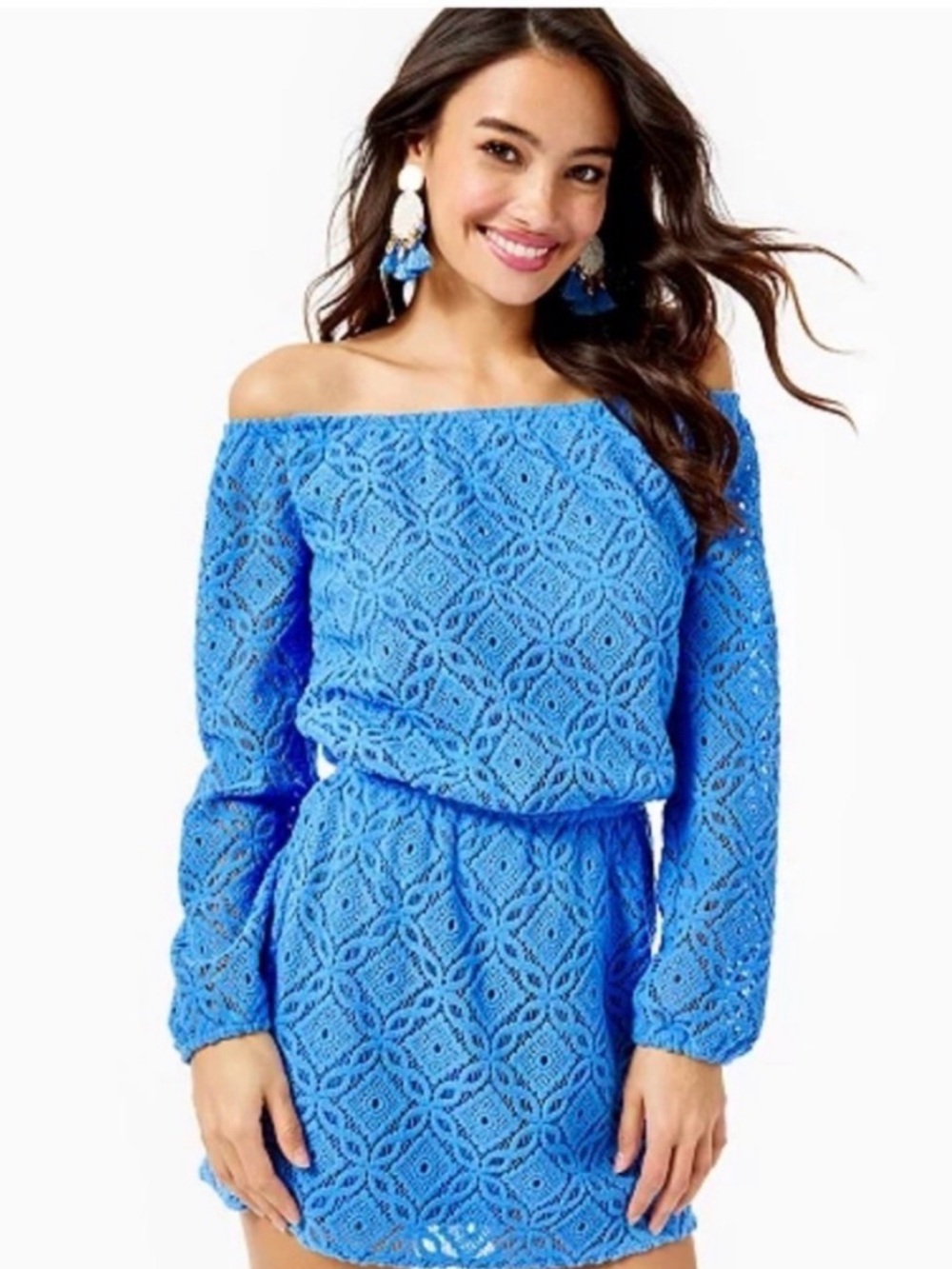 New Lilly Pulitzer Lana Blue Skort Romper XS